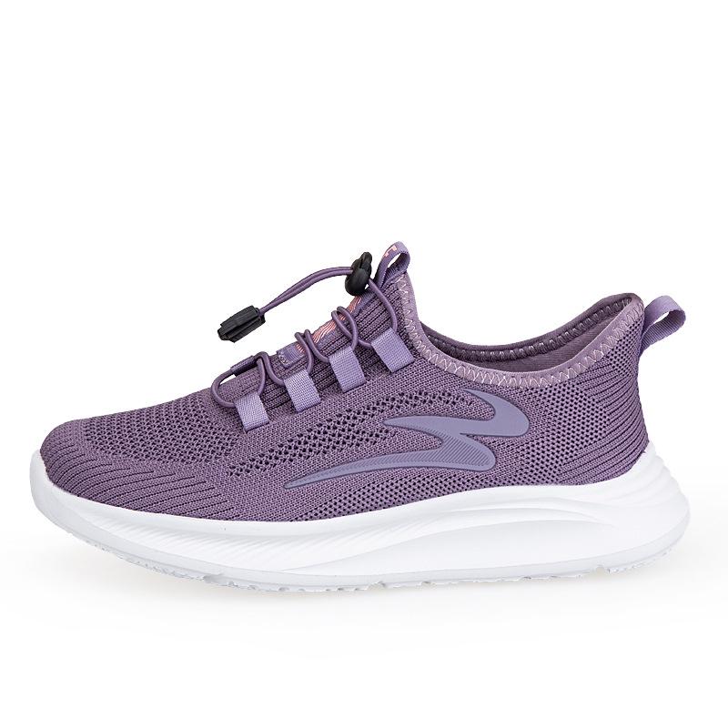 Women's Lightweight Breathable Mesh Sneakers - Non-Slip Soft Sole Walking Shoes for Middle-Aged & Elderly