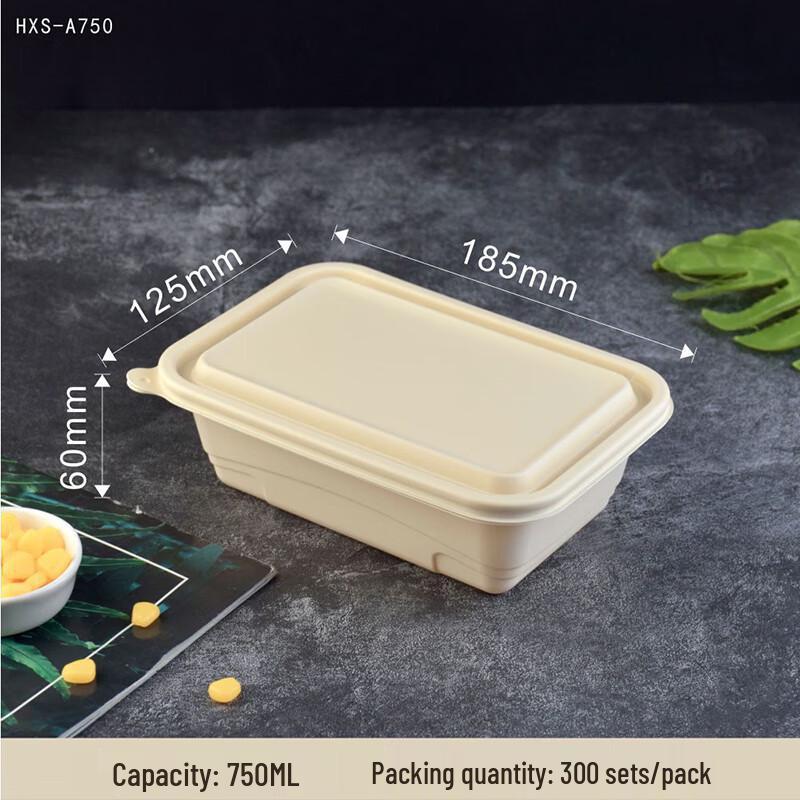 Rectangular Corn Starch Disposable Takeout Containers