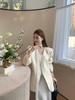 Women's Satin Blazer Jacket - Spring/Autumn 2025, Small Size, Socialite Niche Design