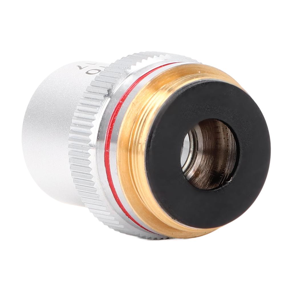 Achromatic Microscope Objective Silver 4X Microscope Objective Len with 20.2mm Standard Interface