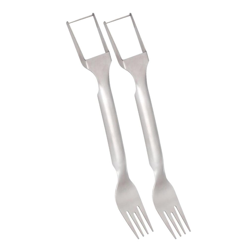 

2 In 1 Watermelon Fork Slicer Stainless Steel Watermelon Cutter Knife Dual Head Fruit Cutter Tool for Home Kitchen Gadget