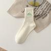 5 Pairs of Female Spring Summer Letter Embroidered Tube Socks