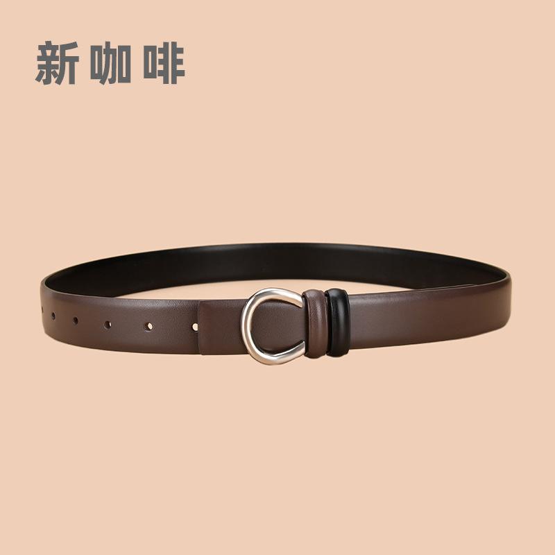 Vier Jahreszeiten Verfügbar Neuer Damenleder Gürtel Doppelseitig Verfügbar Kuhgürtel Damengürtel Handgefertigter Ledergürtel Hosengürtel