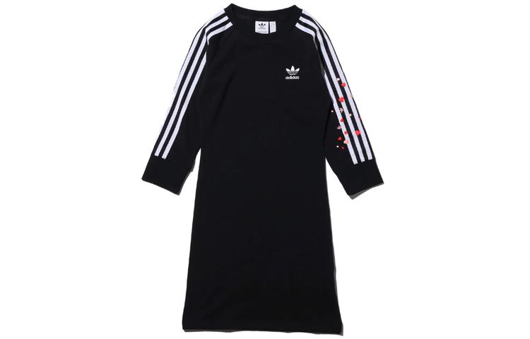 Adidas Originals Classic 3 Pack Stripes Collection Long Sleeved Dresses Women s Crew Neck Moderate Mid Length GK7168 32