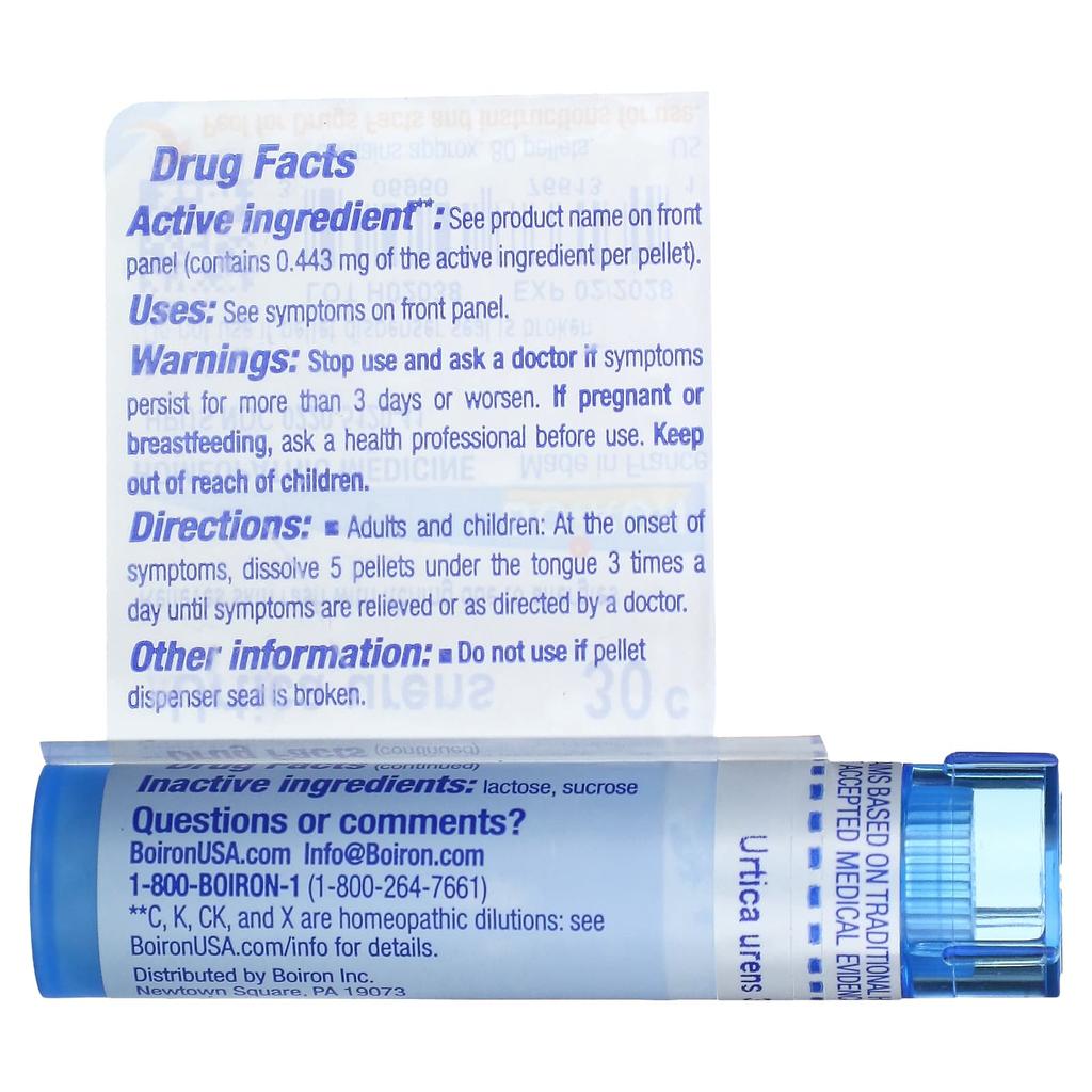 Urticaurens, 30C, Skin Rash Relief, Approximately 80 Pellets