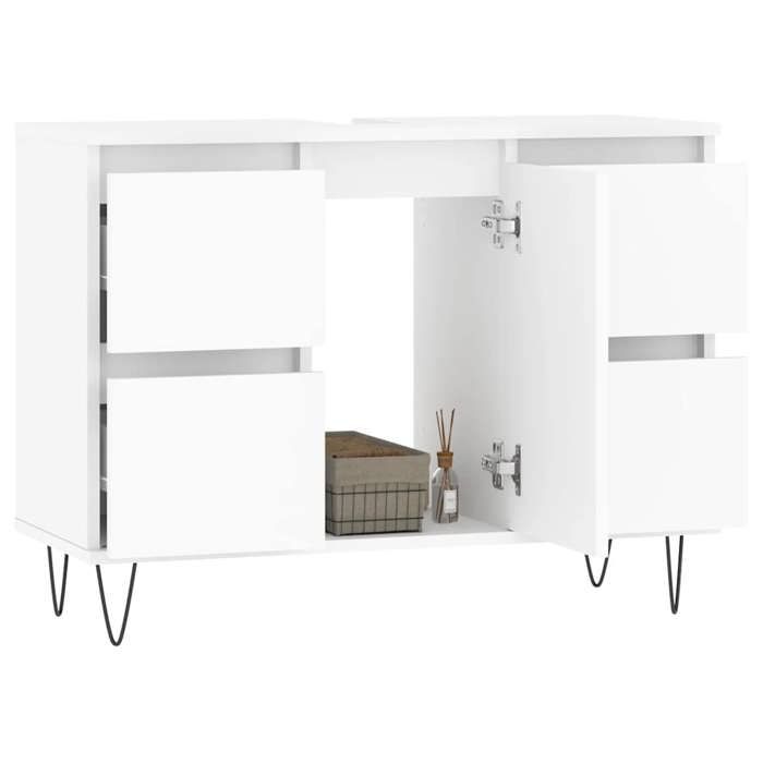 VidaXL Bathroom Cabinet White 80x33x60 Cm Engineered Wood 831652
