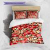 Mario Cartoon Pattern Bedding Home Decoration Birthday Gift ( 1 duvet cover + 2 pillowcase, without core),fan merchandise.