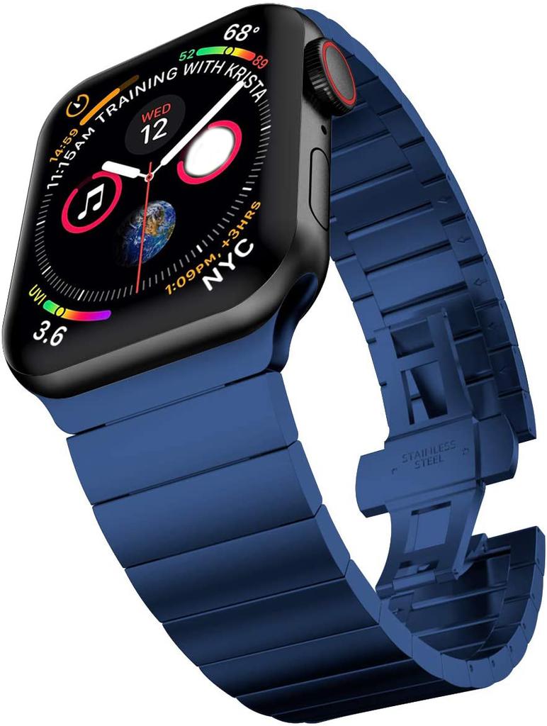 Luxury Titanium Color Band for Apple Watch Ultra 49mm 8 7 41 45mm Stainless Steel Strap for IWatch 6 5 4 3 42 44mm 40mm Bracelet