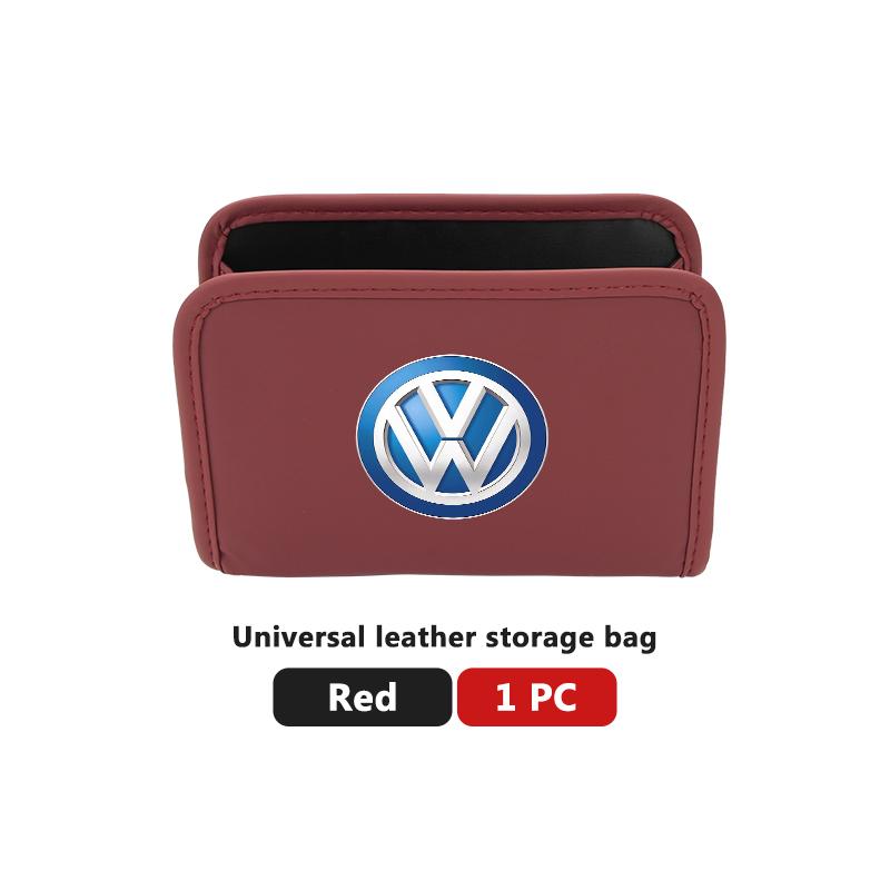 Car Leather Bag Portable Auto Storage Organizer Trash Bin For Volkswagen VW Polo Jetta Sagitar Magotan Passat B5 B6 B7 CC Tiguan zg7