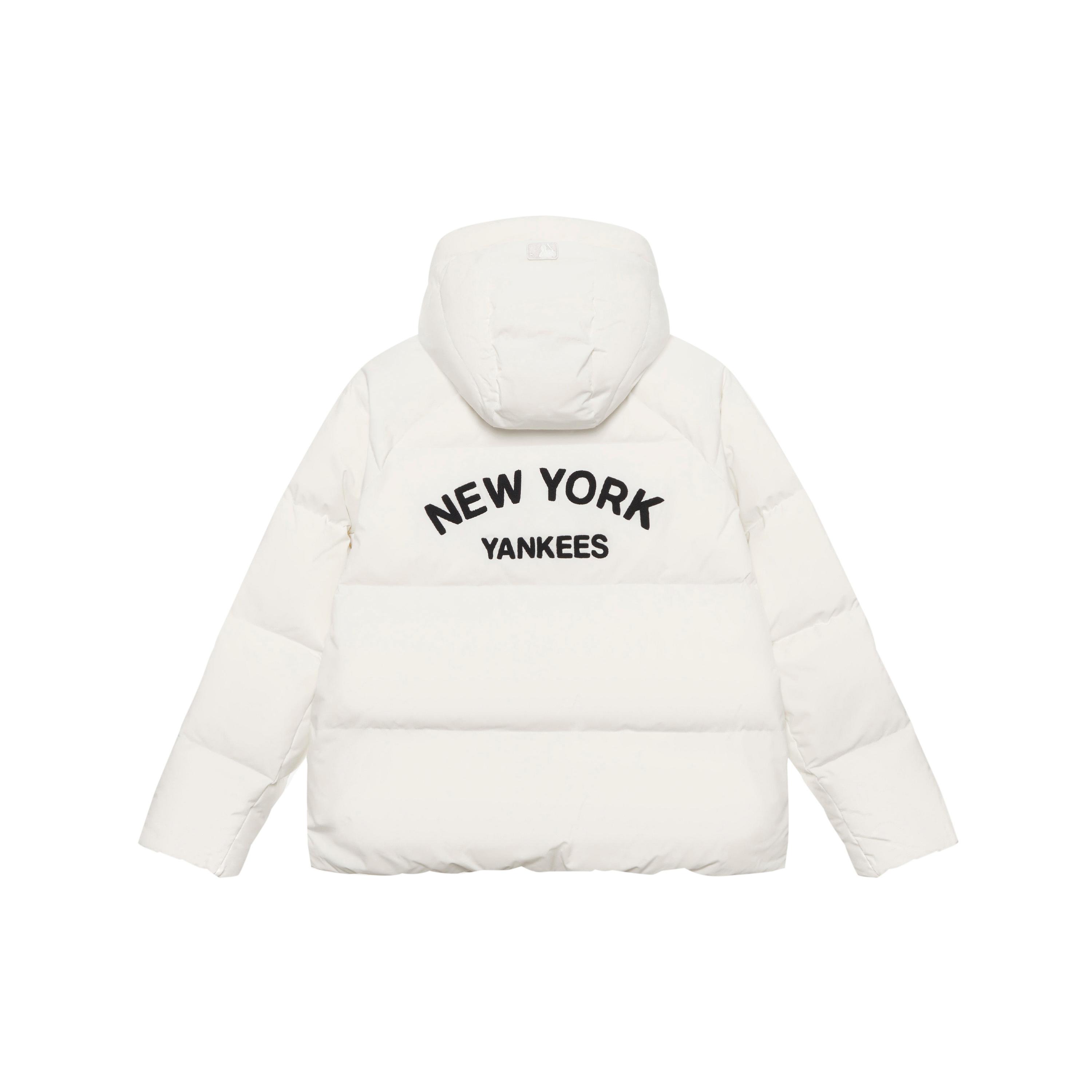 

New MLB Preppy Style Collection New York Yankees FW24 Down Jacket Unisex Cream 3ADJV1046-50CRS M