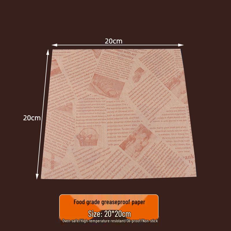 American Greaseproof Oil-Proof Food Grade Rectangular Paper Liner for Takeout Boxes and Snack Trays