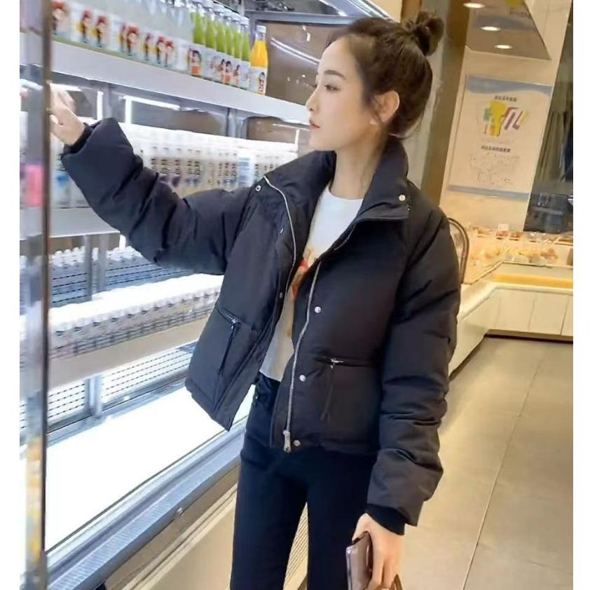 Jacket Women's Short, Jacket  All-match Stand-up Collar, Thick Bread-padded Jacket