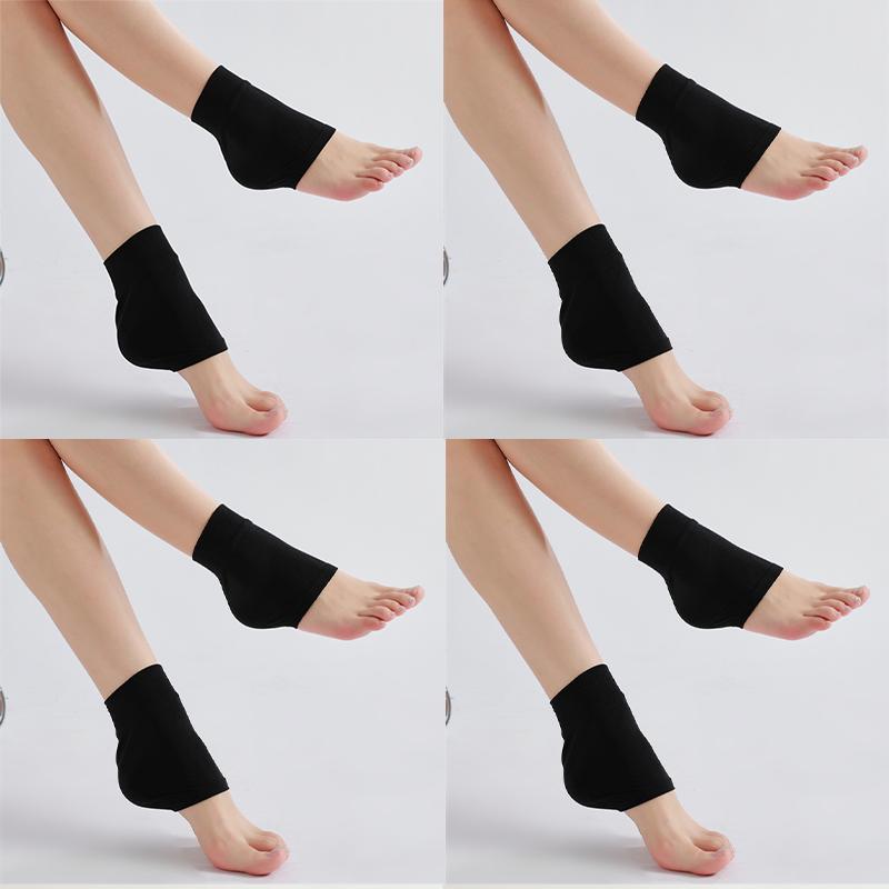 1/4Pairs Women's Silicone Anti-crack Heel Socks Foot Protector Moisturizing Unisex Socks