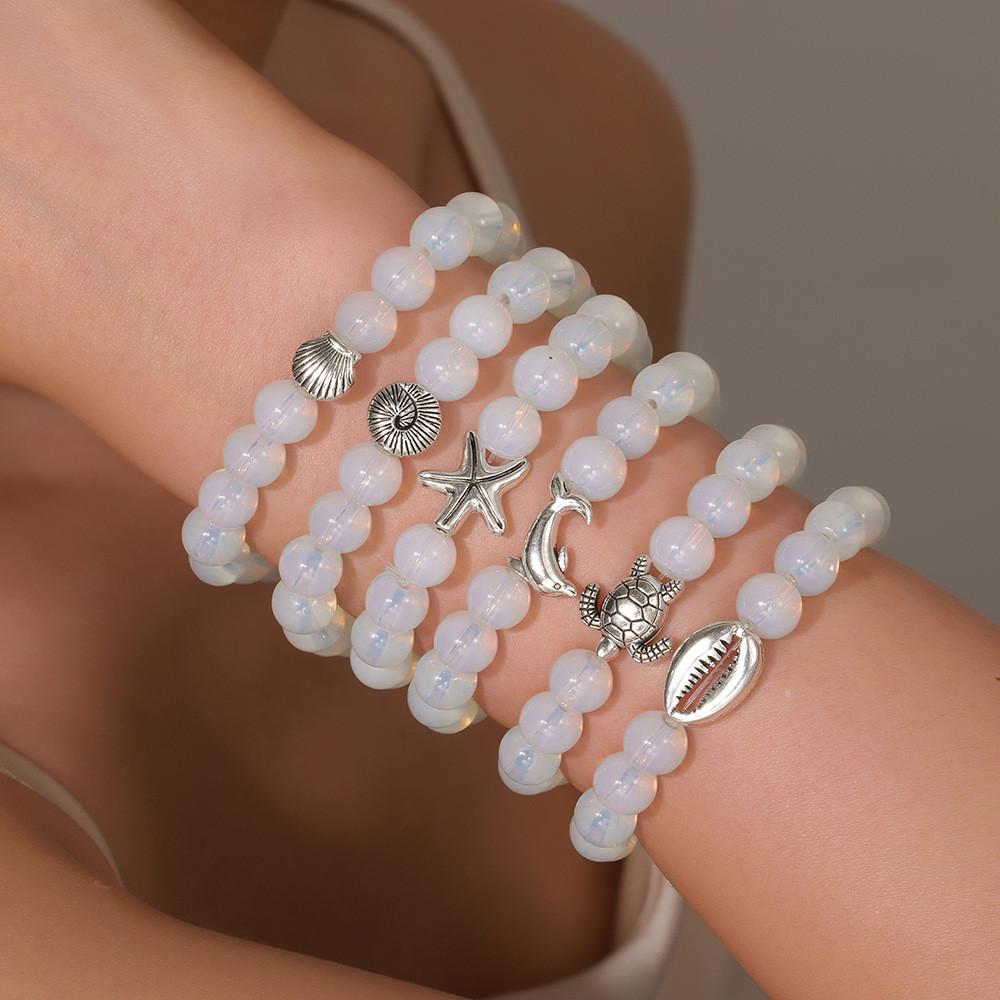 Bohemian Beaded Bracelet For Women Men Handmade Shell Beach Vacation Accessory