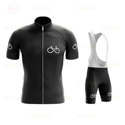 Mens Cycling Jersey Set Short Sleeve Quick Dry Breathable Bike Riding Apparel Sportswear