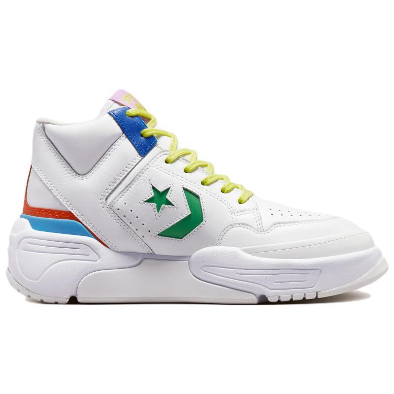 Converse Weapon CX Viva Las Vegas Leather Trendy Mid-Top Vintage Basketball Shoes Unisex White Green