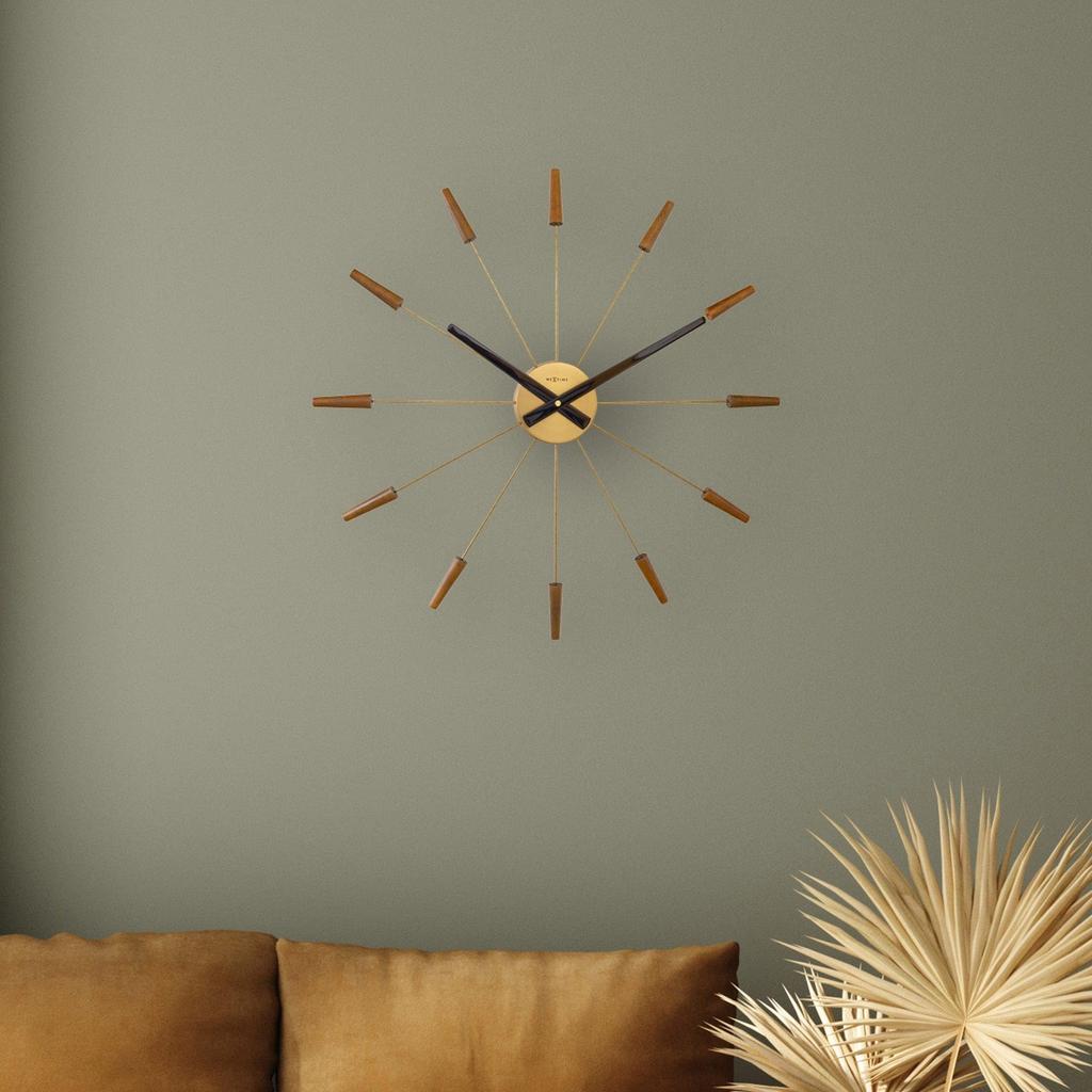NEXTIME PLUG INN Wall Clock 2610BR, Quiet, Large, 58cm Diameter, Perfect for Offices, Living Rooms, or As a Gift