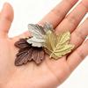 Tri-Color Maple Leaf Vintage Brooch - Elegant European & American Fashion Accessory