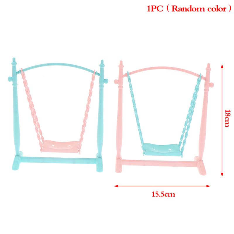 Cute 1:12 Miniature Dollhouse Swing Simulation Slide Rocking Horse Model Pretend Kindergarten Furniture for Doll Accessories Toy