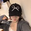 Embroidered Bow Baseball Cap Korean Y2K Versatile Sun Hat Cotton Breathable Peaked Caps Outdoor Adjustable Sports Unisex Visors Hip-hop Net Hats