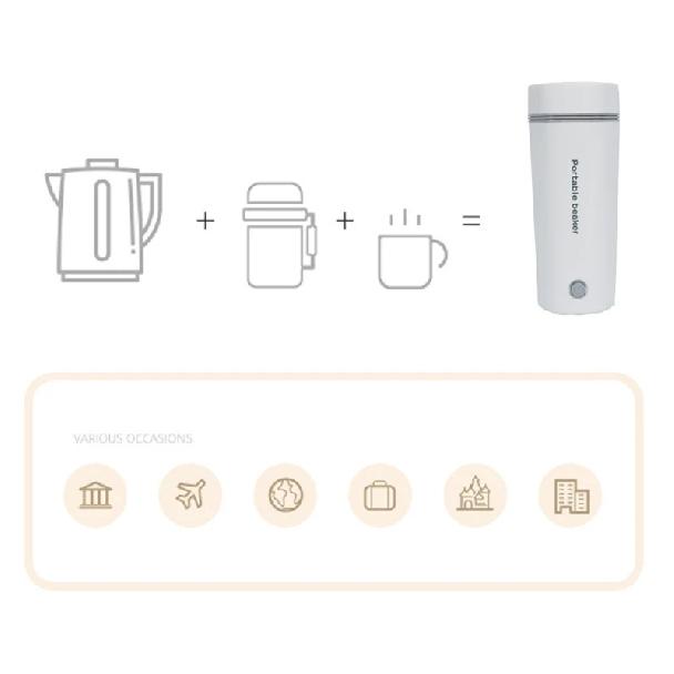 220V 110V 24V 12V Car Home Electric Thermos Bottles EU US UK Plug Portable Outdoor Travel Boil Water Coffee Flasks Kettle