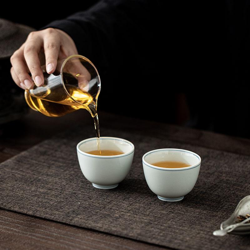 Janpanese Ceramic TeaCup Household Living Room Personal Cup Kung Fu Retro Tea Cup Tea Room Desktop Decoration Small Tea Cup New