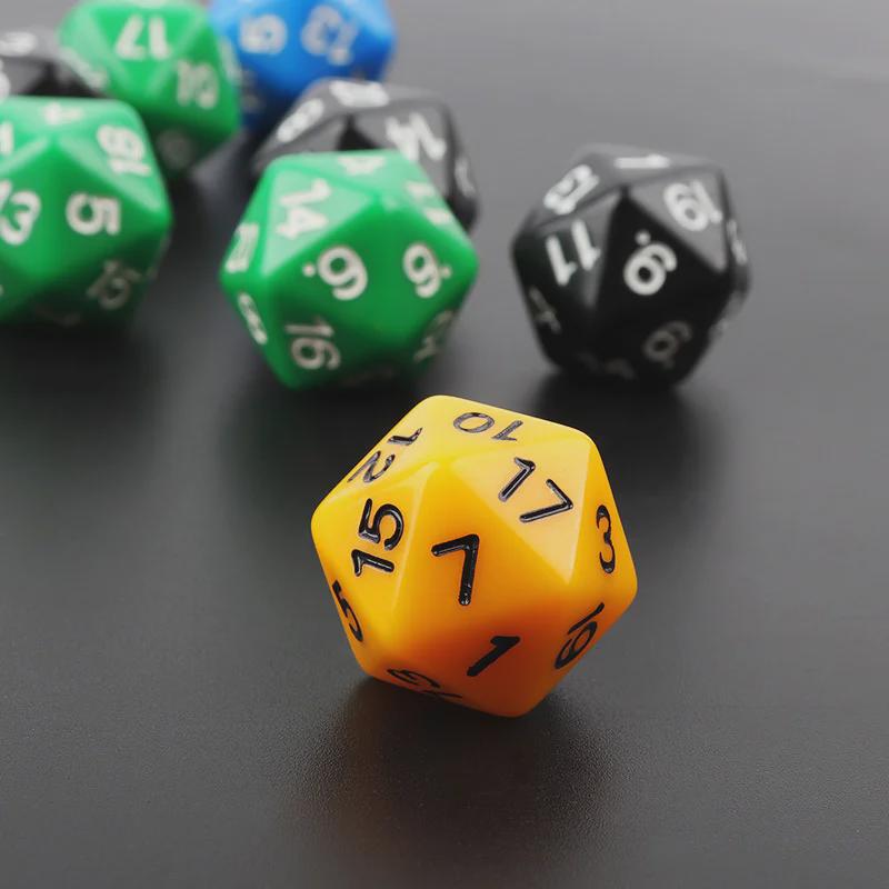 Eco-Friendly Acrylic D20 Dice for Students & Gamers - Math & Teaching Aid