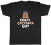 Crazy Capybara Guy Funny Unisexs TShirt Tee Gift Top