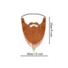 1PC Halloween Beard Santa Beard White Long Hair Black Beard Party Beard Dress Adult Kids (Brown)
