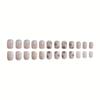 24 Pcs Short Square False Nail Christmas Press On Nail Glittering Artificial Nail Snowflake Full Cover Stick On Nail