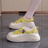 Hollow breathable bread shoes for women 2025 summer thick-soled soft Velcro muffin big head niche board shoes for women W18