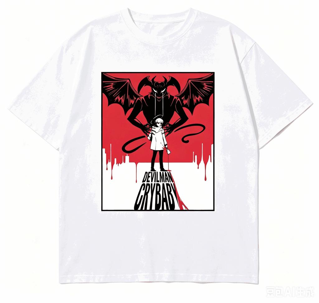 Devilman Crybaby Cotton T-shirt 2026 New Model shirt personality Clothes Year round clothing Short Retro Couples hot product tee