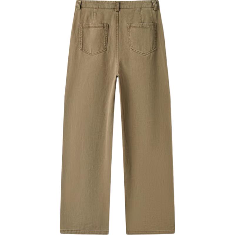 Semir Women's Brushed Pleated Wide-Leg Casual Pants with Belt