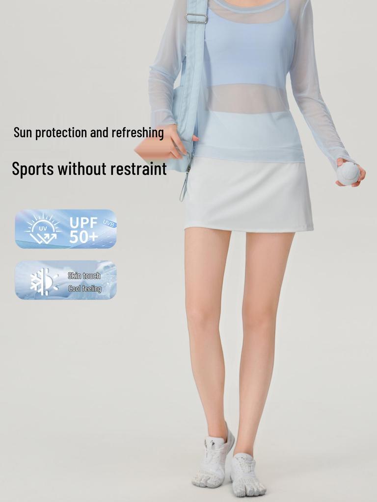 Women's Quick-Dry Anti-Glare Tennis Skort for Fitness, Running, Yoga, and Dance