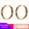 ZHUKOU 4 styles of earrings/studs with zirconia and snake motifs Atmospheric and glamorous earrings for women: VE1321-VE1324