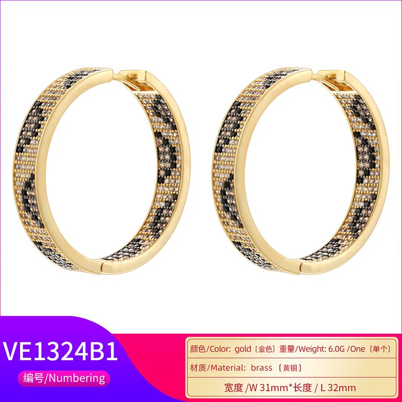 ZHUKOU 4 styles of earrings/studs with zirconia and snake motifs Atmospheric and glamorous earrings for women: VE1321-VE1324