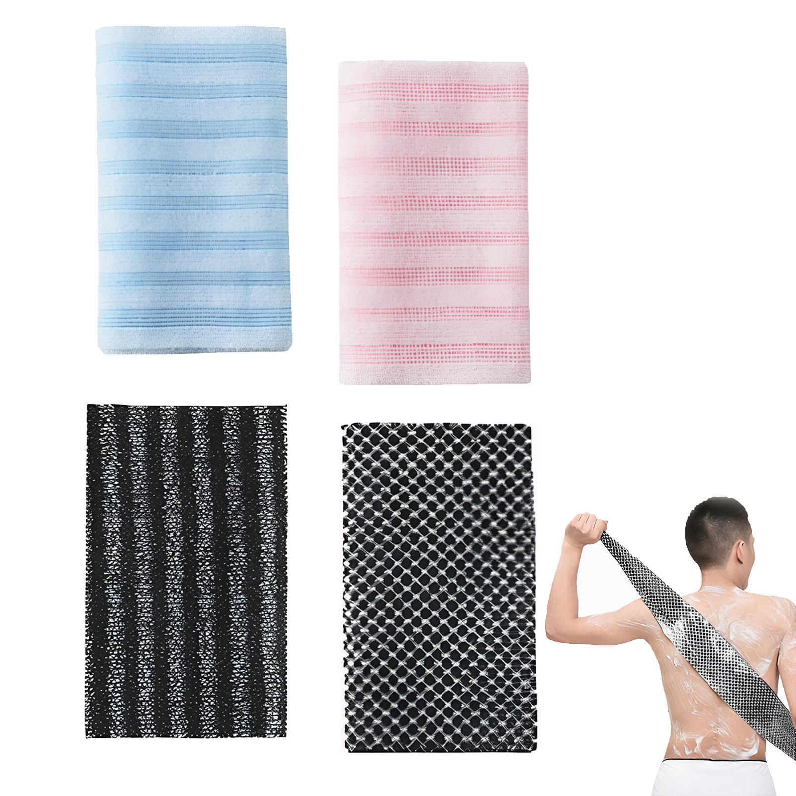 

Exfoliating Washcloth Back Scrubber for Shower for Men Silver-Ion Multi-Function Foam Bath Towel Ultra-Long Exfoliating Towels