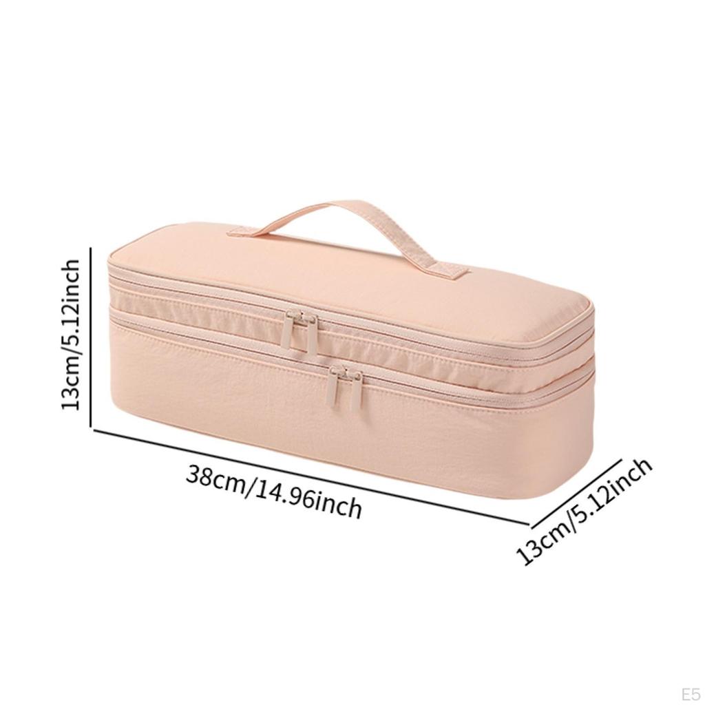 Storage Case, Carrying Case with Double Zipper, Professional Hairdressing Tool Organizer