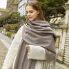 Wool Scarf Korean Atmosphere Cashmere Scarf Women's Autumn and Winter High Quality Versatile New Solid Color Scarf