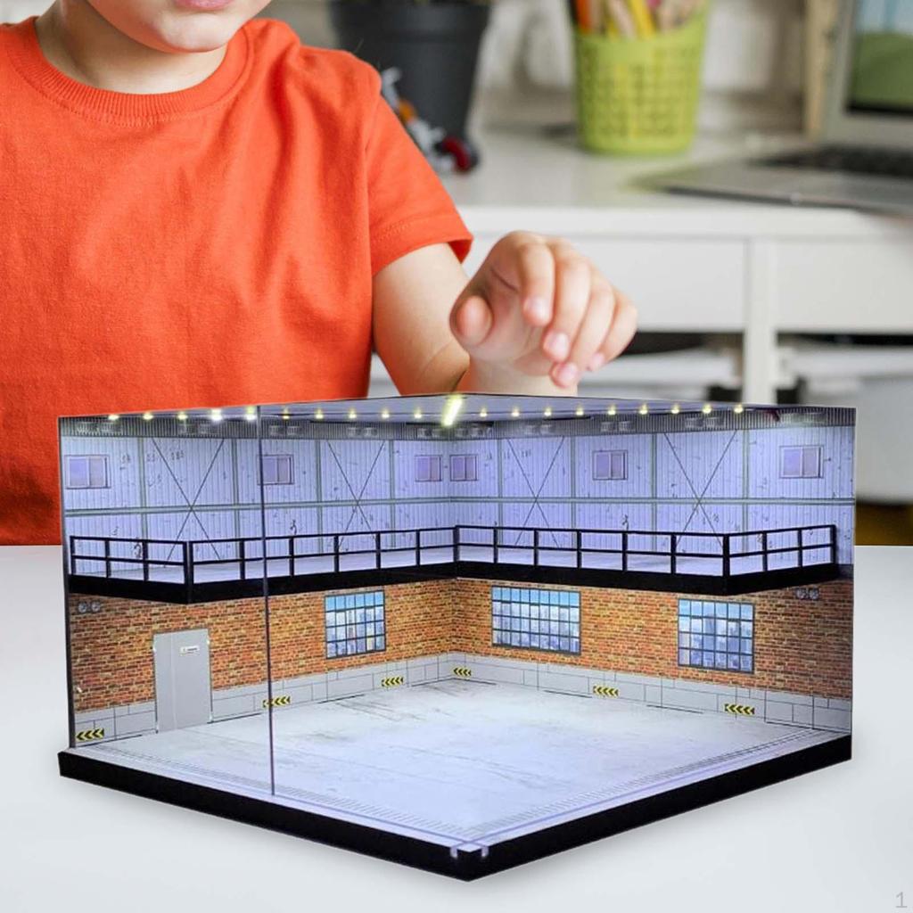 1/64 modell Parkplatz Doppel Schicht Acryl Fahrzeug Garage Schaufenster Sammlerstücke für Diecast Auto