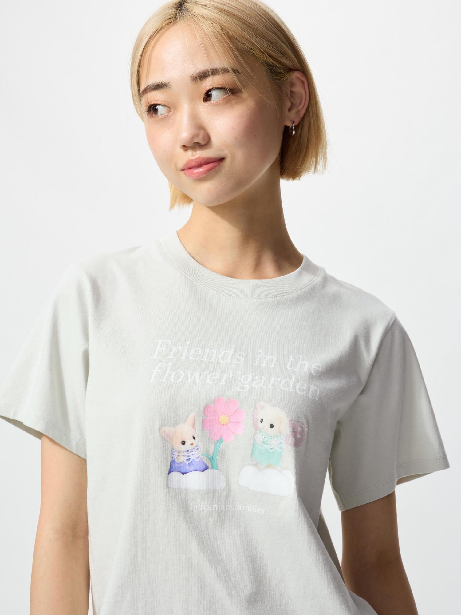 

Uniqlo Sylvanian Families UT Графическая футболка с коротким рукавом C 50 LIGHT GREEN/WOMEN XS