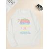 Men'S Casual Round-Neck Sweatshirt with a Tree And Bird Pattern