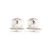 Excellent Dunhill Cufflinks cufflinks Oval Shape Bi-Color Textured Stripes Silver SV925 mens Used