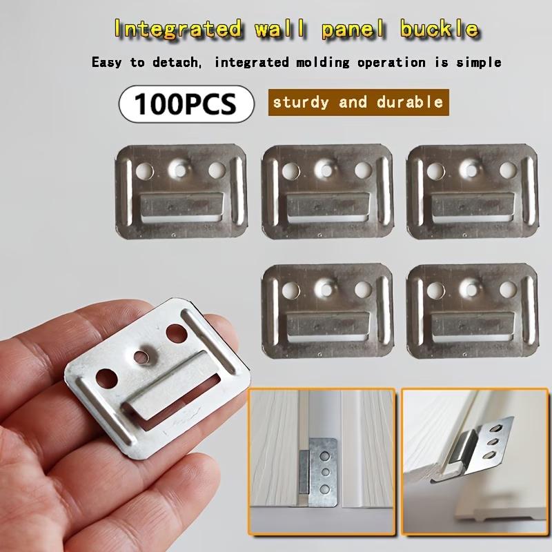 100 Piezas Clips para Paneles de Pared WPC Clip Metálico Para Revestimiento Ranurado de Pared y Techo WPC Clip Solamente Interior y Exterior Varios Tamaños