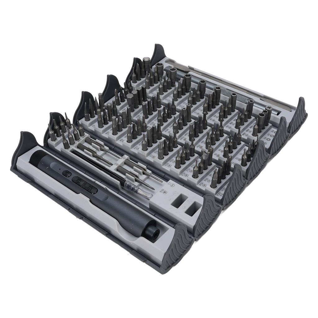 124 in 1 Electric Screwdriver Set Cordless Rechargeable Screwdriver Repair Tool Kit with Storage Box for Electronics Phone Camera Laptop