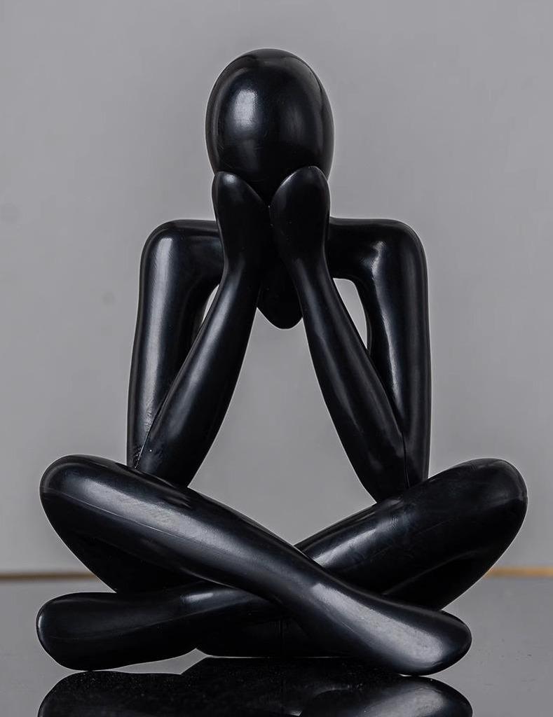 Nordic Minimalist Abstract Figure Ornaments - High-End Texture Decor for Living Room, Office, or Study.