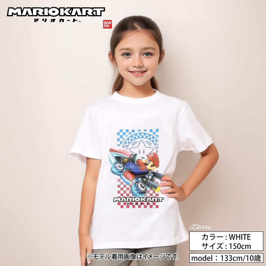 Fine Plus Short Sleeve Cotton Mario Racing Goods T-Shirt