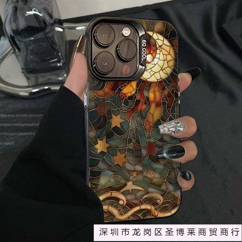 Art moon for iphone16 mobile phone case apple 15promax/14 new 13pro12 personality 11xr