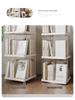 360° Rotating Transparent Bookshelf with Wheels - Children's Picture Book Storage