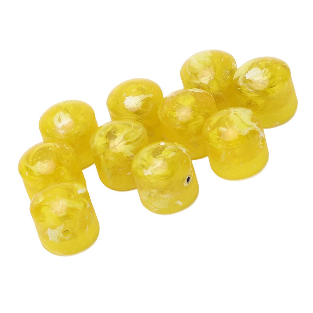 Volume Tone Dome Knobs Plastic Control Electric Guitar Bass Parts Accessories with Hex Wrench GD88 Yellow